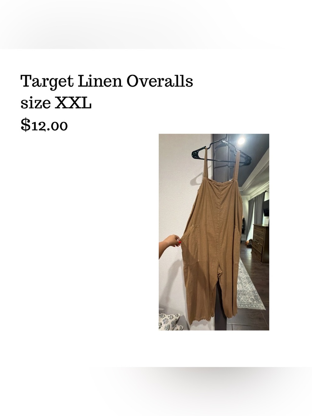 Target Linen Overalls in Brown